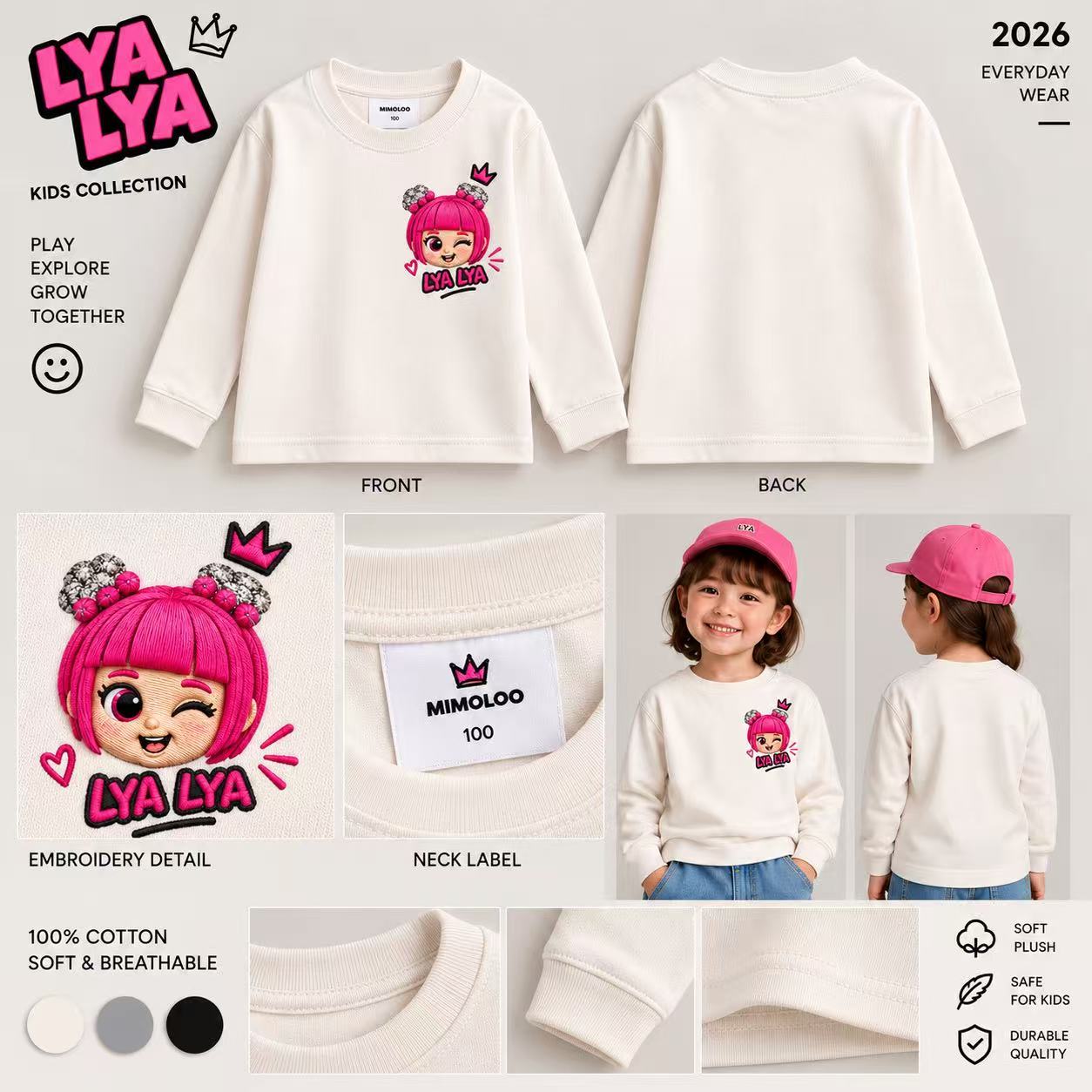 Lya-Lya embroidered sweatshirt product preview